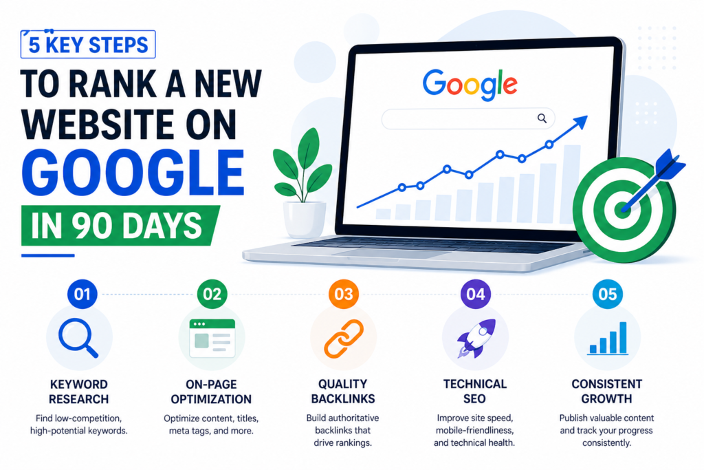 how to rank new website on google