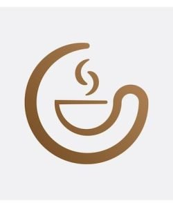 Initial g logo outline illustration for coffee or tea _ Premium Vector